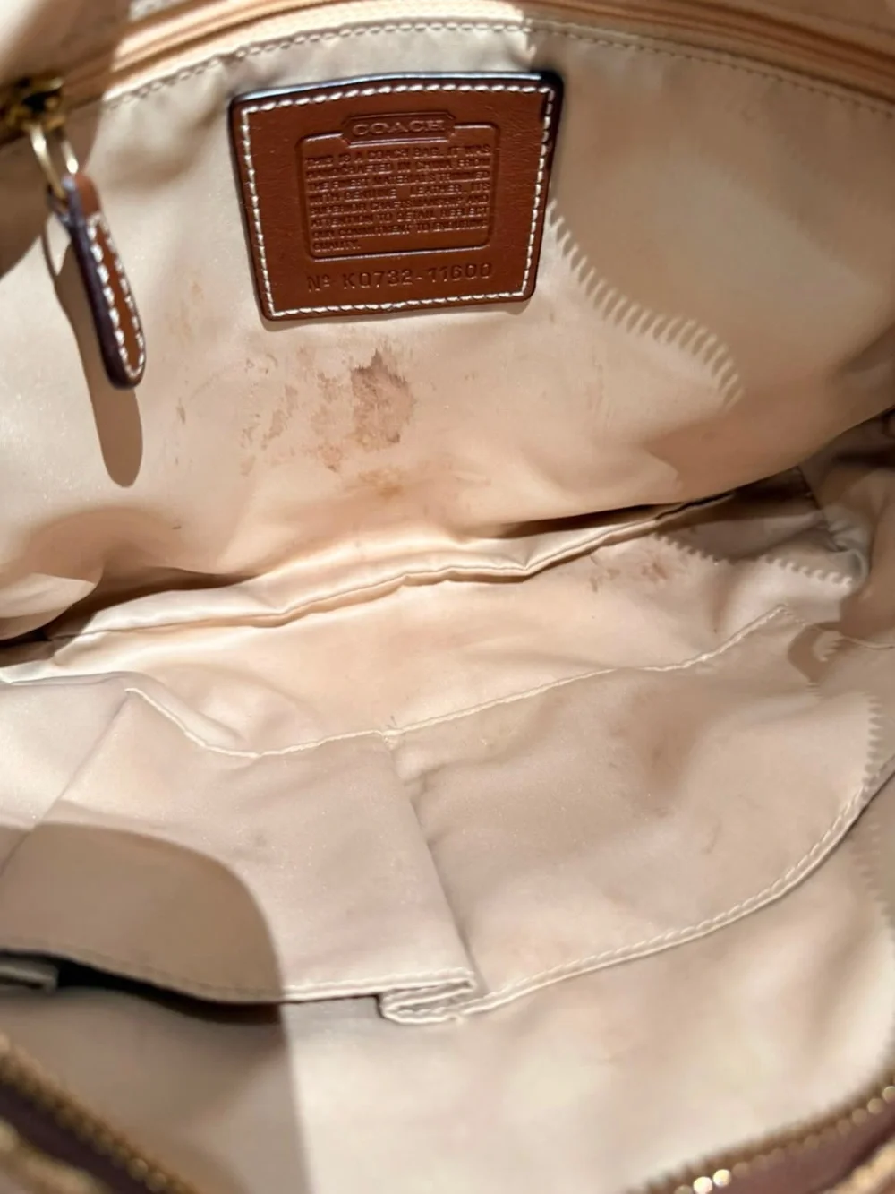 Coach Ergo Y2K Monogram Canvas Leather Hobo Brown Tan Shoulder Bag VTG #11600